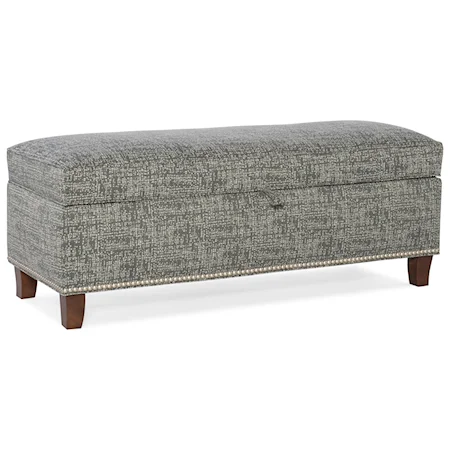 Storage Bench with Nailhead Trim