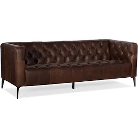 Chesterfield-Like Stationary Sofa with Button Tufting