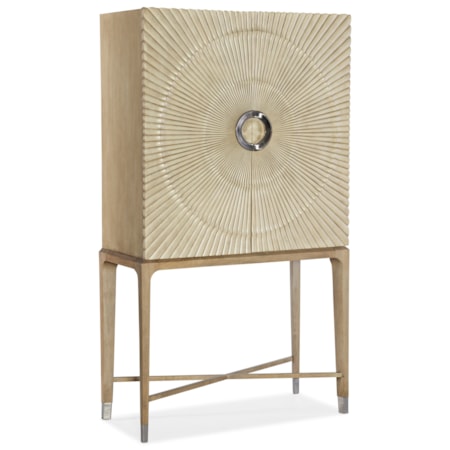 Contemporary Zaballa Bar Cabinet with Wine Storage