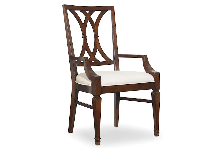 Palisade Splat Back Arm Chair by Hooker Furniture at Stoney Creek Furniture 