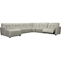 Contemporary 6-Piece Power Sectional with LAF Chaise
