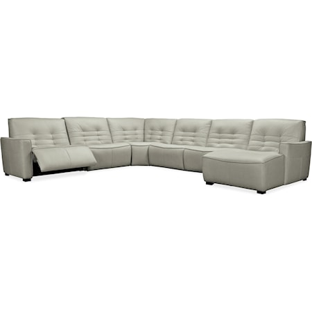 6-Piece Power Sectional with RAF Chaise