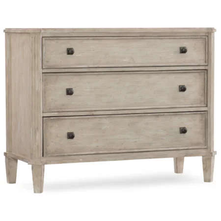 Transitional Accent Chest with Felt-Lined Top Drawer