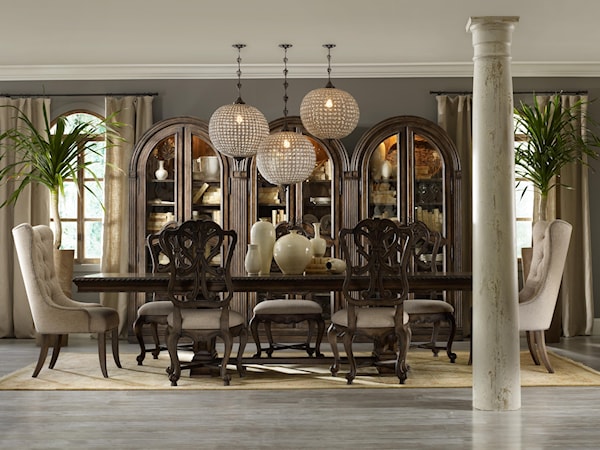 Dining Group Set with 2 Tufted Chair