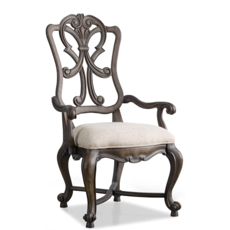 Scroll Back Arm Chair