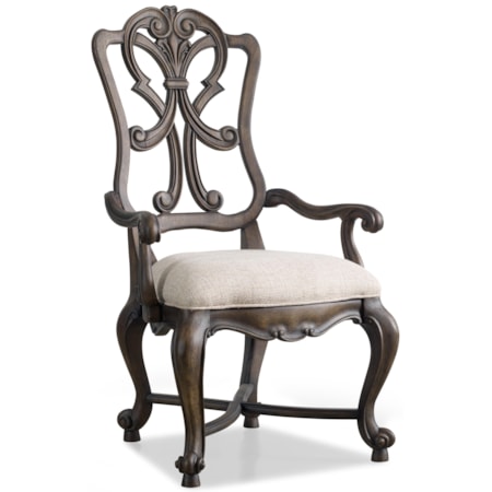 Scroll Back Arm Chair
