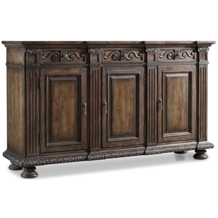 3-Door 72-Inch Credenza