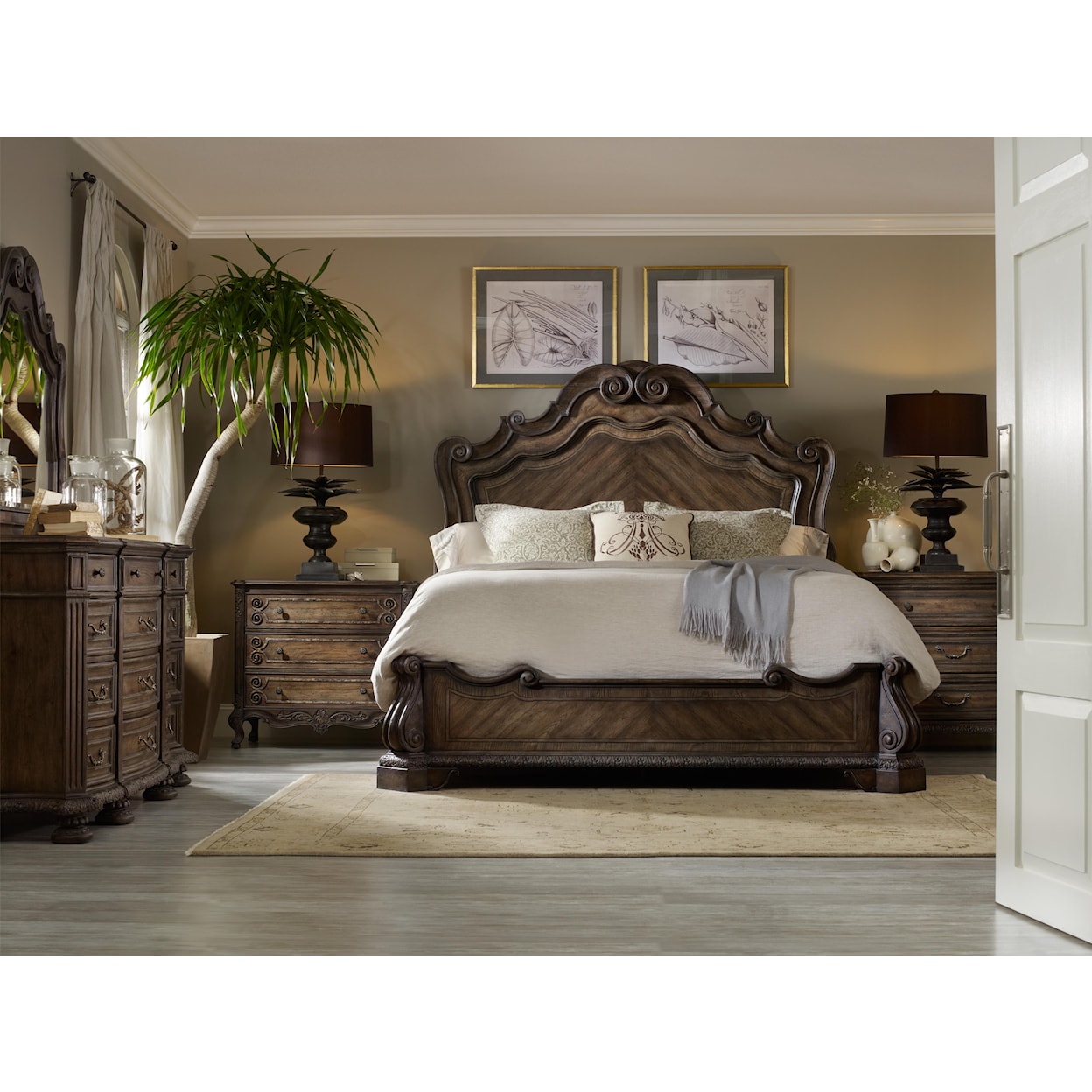 Hooker Furniture Rhapsody Cali King Panel Bed