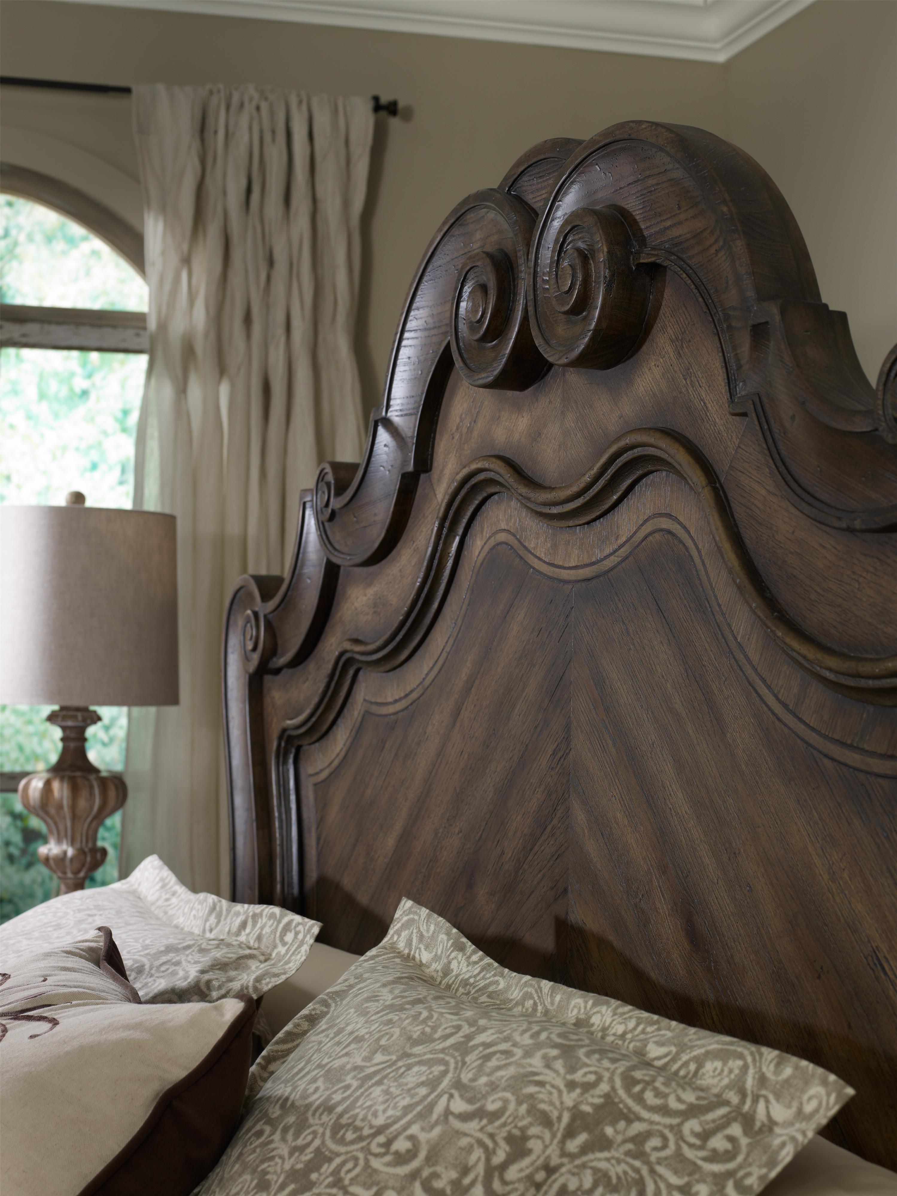 Hooker Furniture Rhapsody 5070-90266 King Size Panel Bed with Grandiose  Scroll Detailing | Belfort Furniture | Bed - Headboard & Footboard