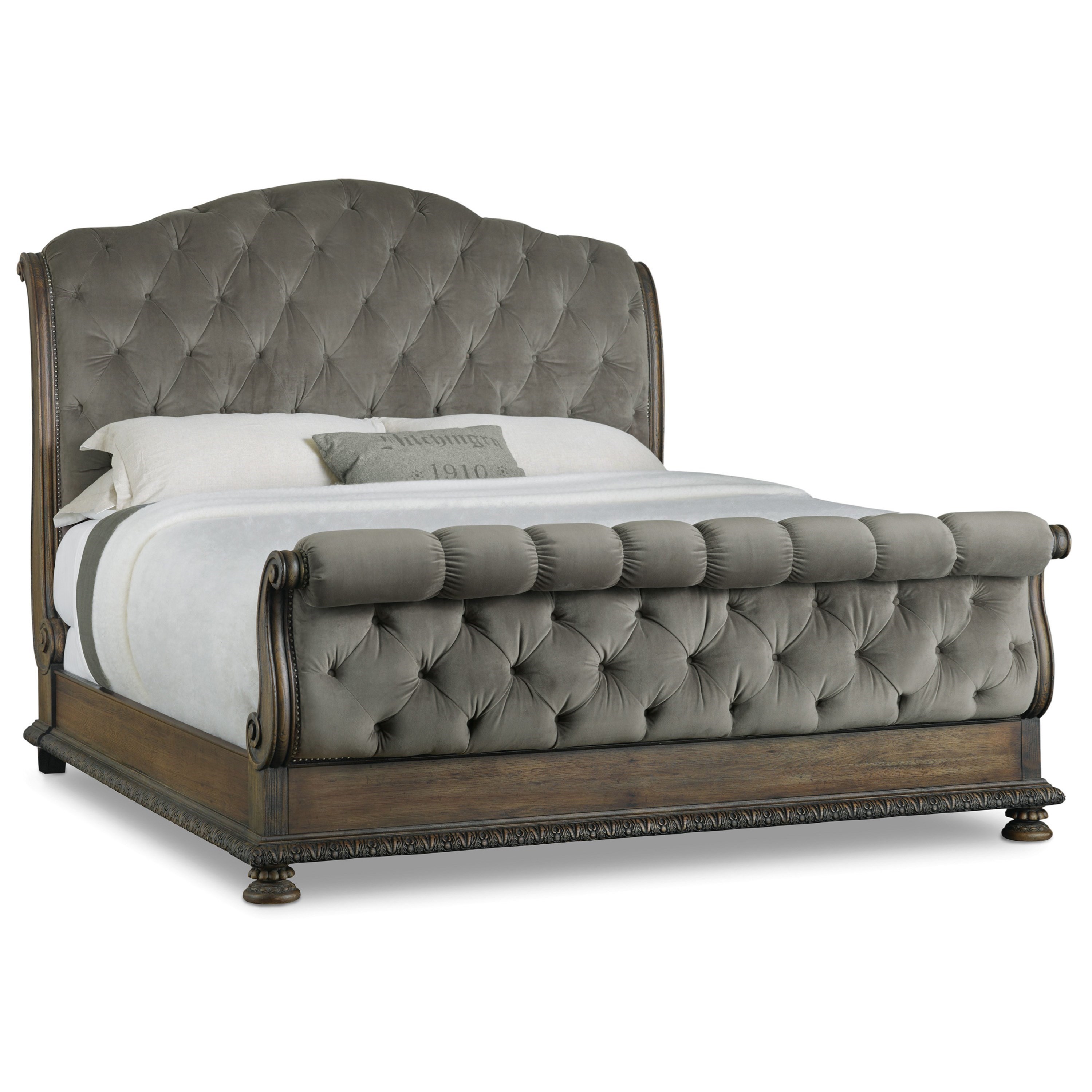 Rhapsody solid wood and upholstered sleigh bed new arrivals
