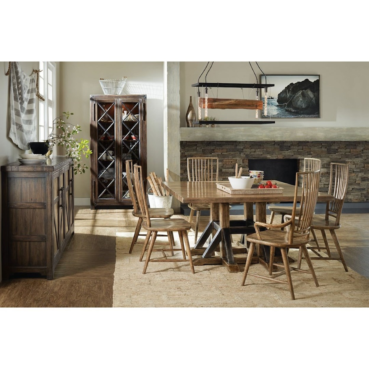 Hooker Furniture American Life - Roslyn County Adjustable Height Square Dining Table