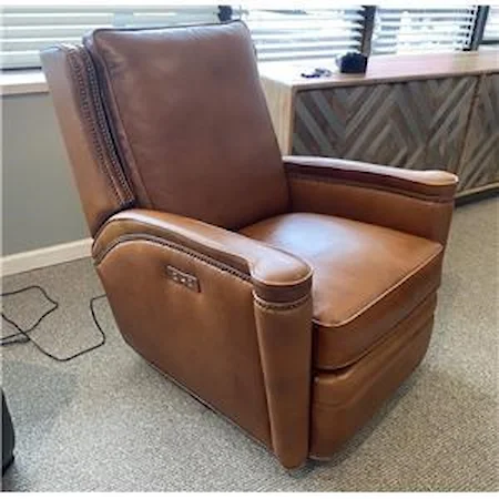 Traditional Leather Power Swivel Glider Recliner