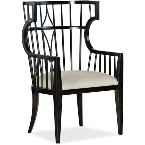 Contemporary Spindle-Back Host Chair