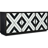 Contemporary Noir Et Blanc Entertainment Console