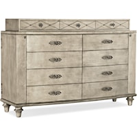 Traditional 11-Drawer Dresser with Jewelry Storage
