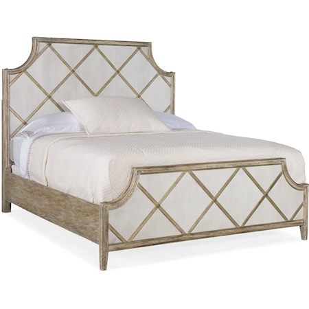 Traditional Diamont Queen Panel Bed