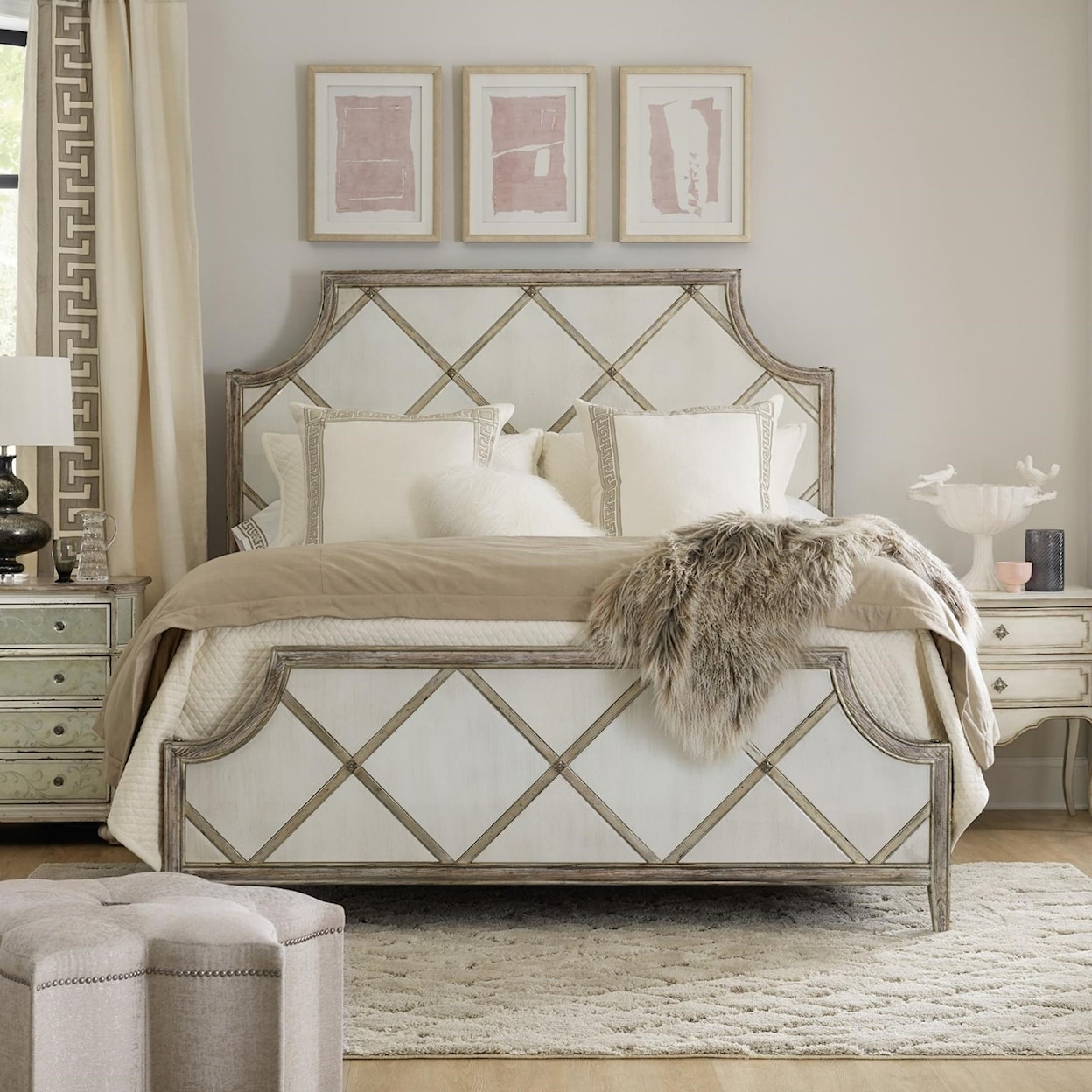 Hooker Furniture Sanctuary Diamont King Panel Bed