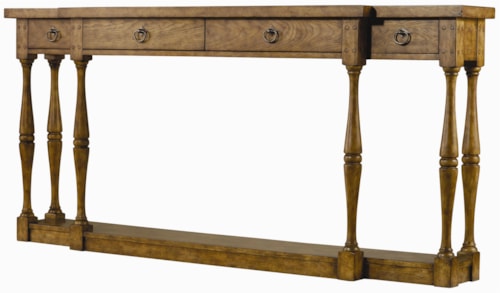 Traditional 4-Drawer Thin Console