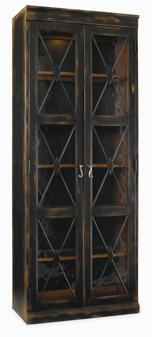 Traditional 2-Door Display Cabinet with Adjustable Shelves