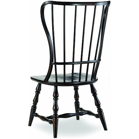 Farmhouse Side Chair with Spindle Back Design