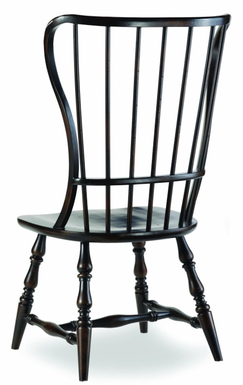 Farmhouse Side Chair with Spindle Back Design