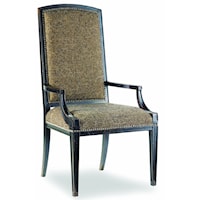 Traditional Dining Arm Chair with Nailhead Trim