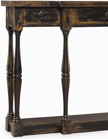 Four Drawer Thin Console