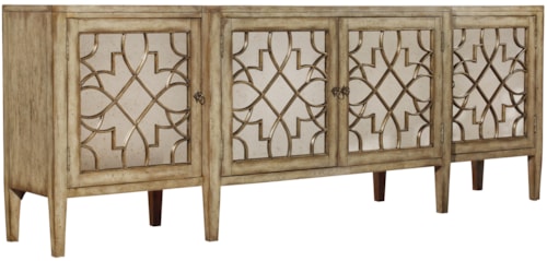 Coastal Four-Door Mirrored Console