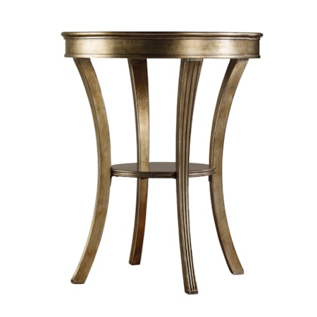 Round Mirrored Accent Table