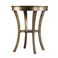 Contemporary Round Mirrored Accent Table