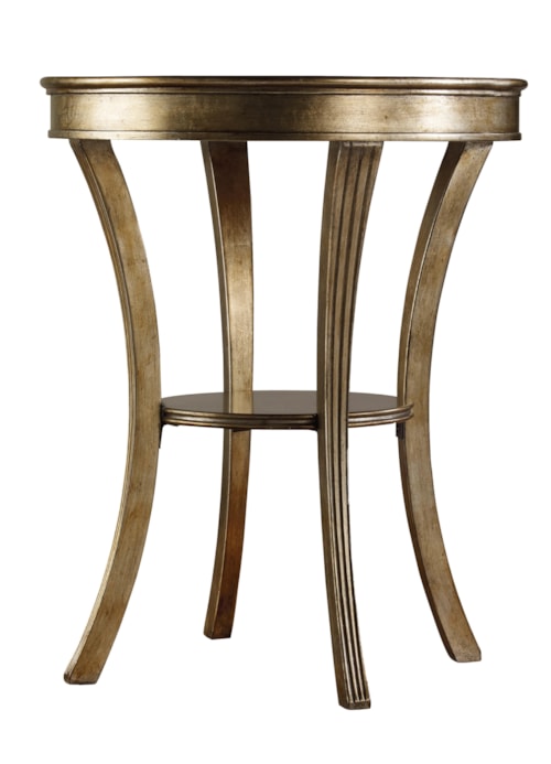 Contemporary Round Mirrored Accent Table
