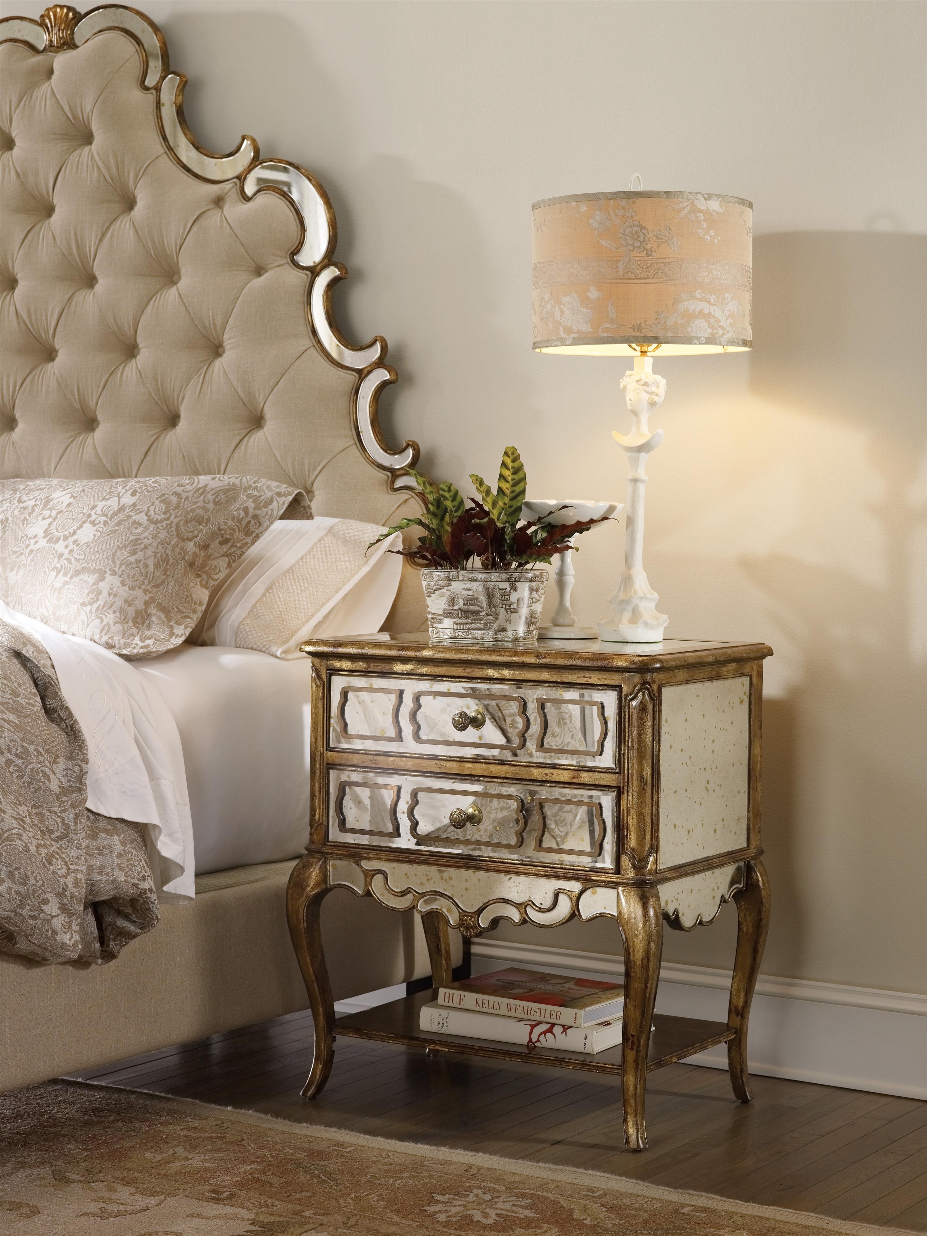 Mirrored Leg Nightstand