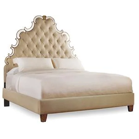 Traditional California King Tufted Bed - Bling