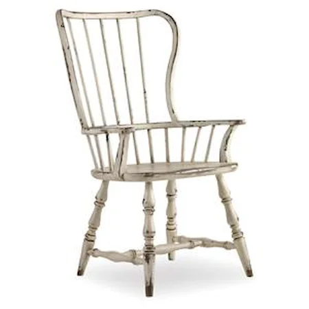 Vintage Style Spindle Back Arm Chair