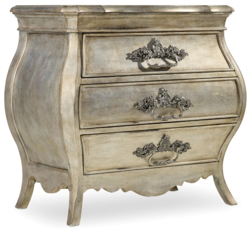 Traditional 3-Drawer Nightstand with Outlets