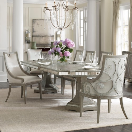 Transitional 7-Piece Dining Set