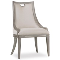 Transitional Upholstered Side Chair with Wood Frame