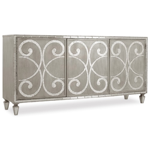 Transitional Buffet with Mirror Accents