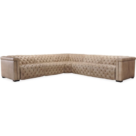 Grandier 5-Piece Power Leather Sectional