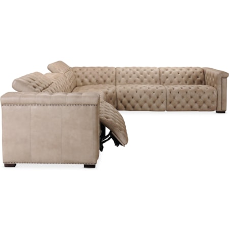 Grandier 5-Piece Power Leather Sectional