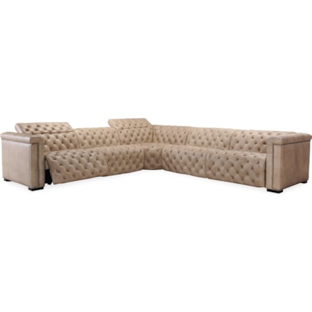 Grandier 5-Piece Power Leather Sectional