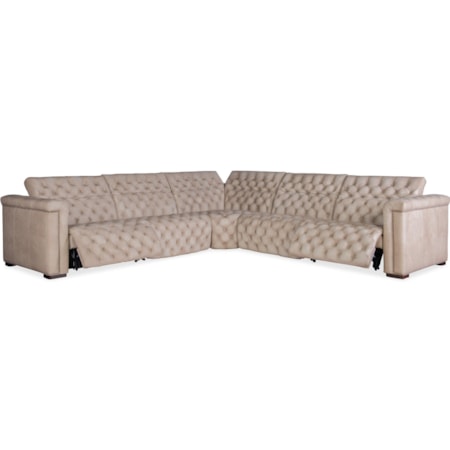 Grandier 5-Piece Power Leather Sectional
