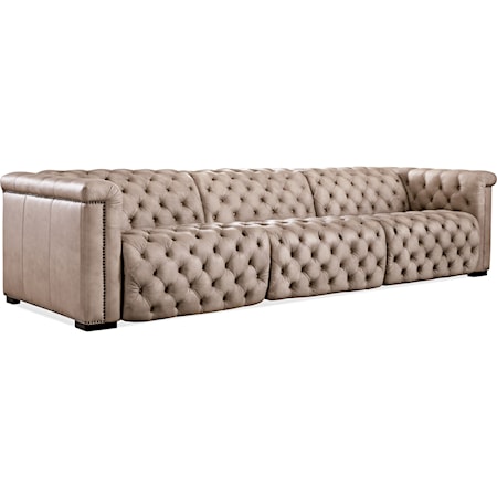 Grandier Power Leather Motion Sofa with Power Headrest