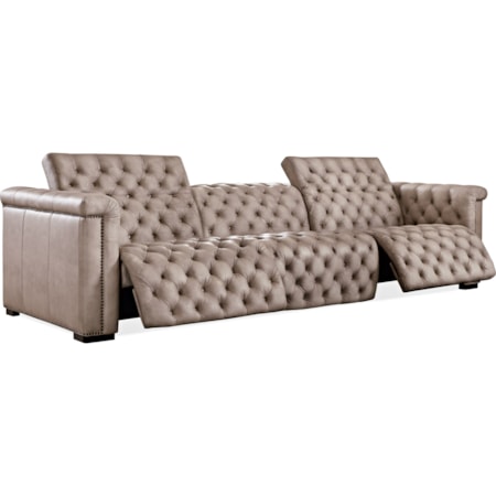 Grandier Power Leather Motion Sofa