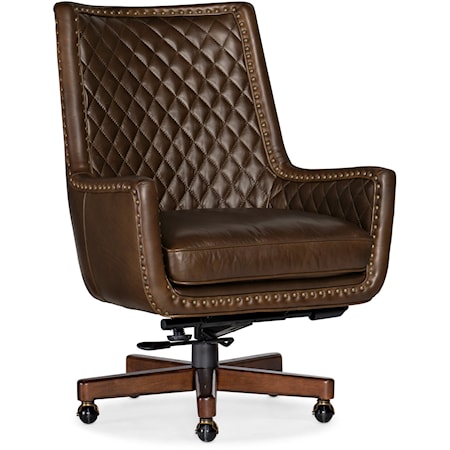 Kent Quilted Leather Executive Swivel Tilt Office Chair