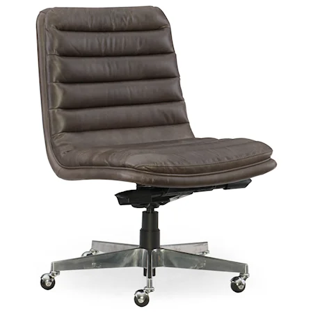 Contemporary Home Office Chair with Chrome Base