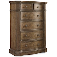 6 Drawer Chest with Shaped Front
