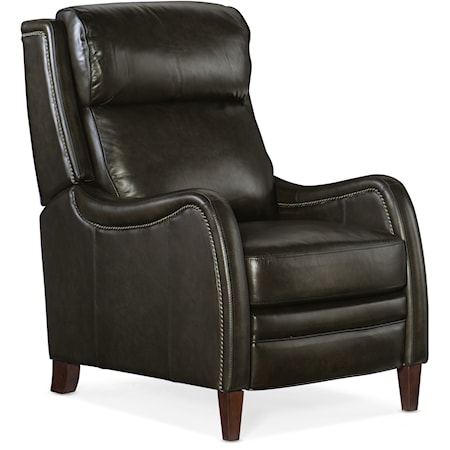 Casual Push Back Recliner with Nailheads