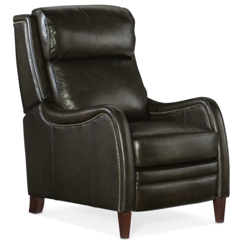 Casual Push Back Recliner with Nailheads