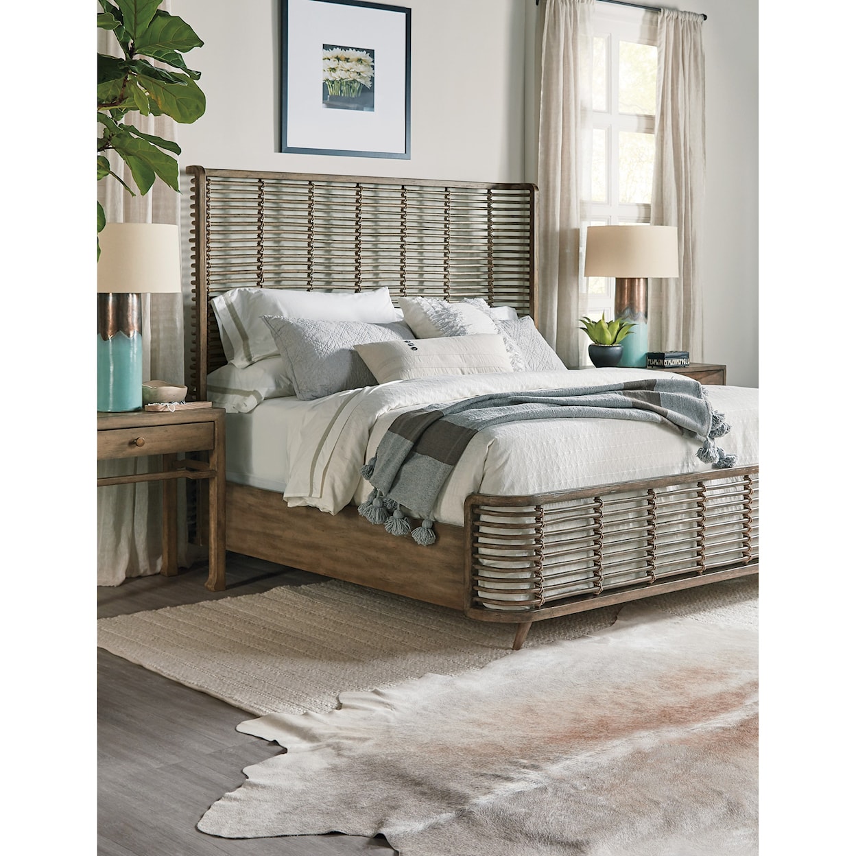 Hooker Furniture Sundance California King Rattan Bed